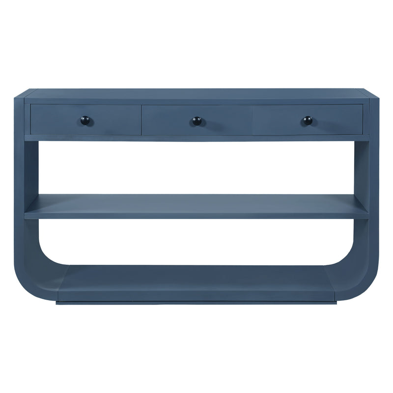 Console Table With 3 Soft Close Drawers & 2 Open Shelves