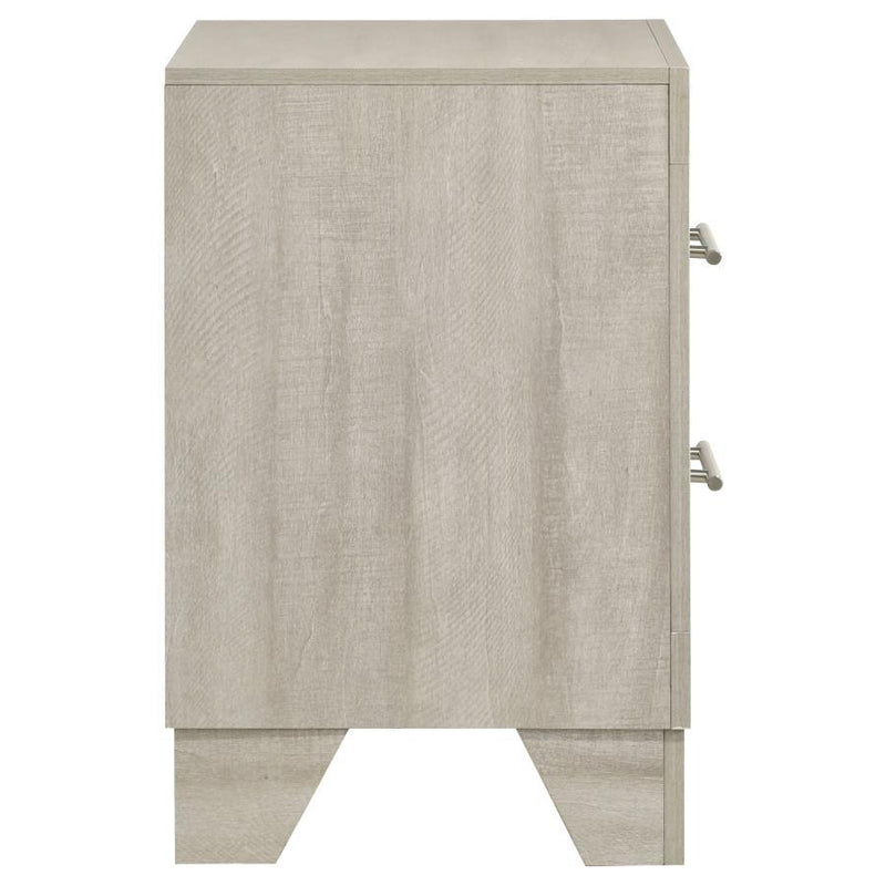 Trenton - 2-Drawer Nightstand Bedside Table - Rustic Cream