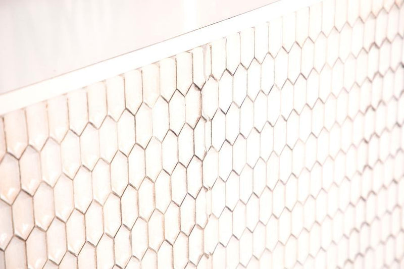 Gambon - 2 Door Wood Honeycomb Pattern Accent Cabinet - White