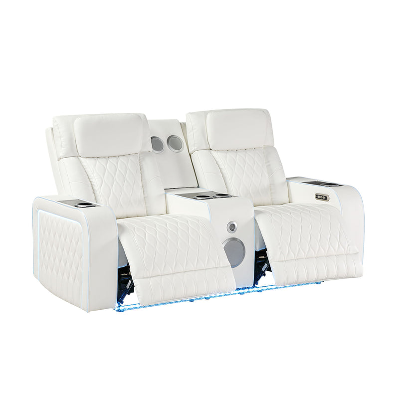 Electra - Power Reclining Set With Power Headrests, Massage And LED Lighting