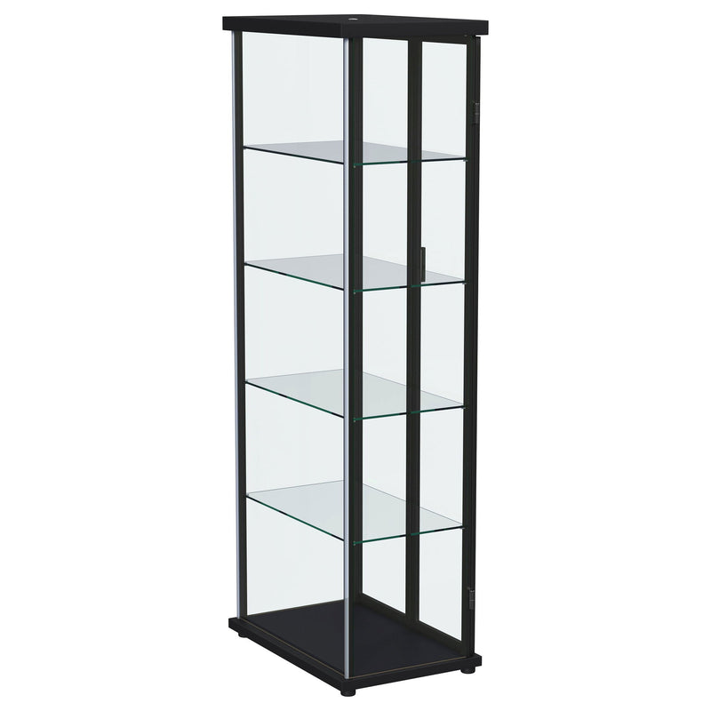 Nevra - 4 Shelf Display LED Curio Cabinet