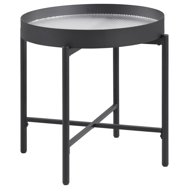 Rafael - 2 Piece Coffee Table Set With Sliding Storage - Tan / Black