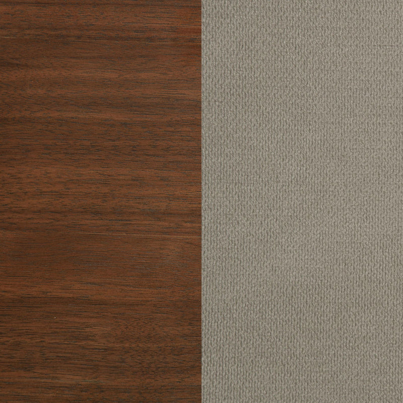 Maderia 57-inch Upholstered Eastern King Panel Bed Walnut