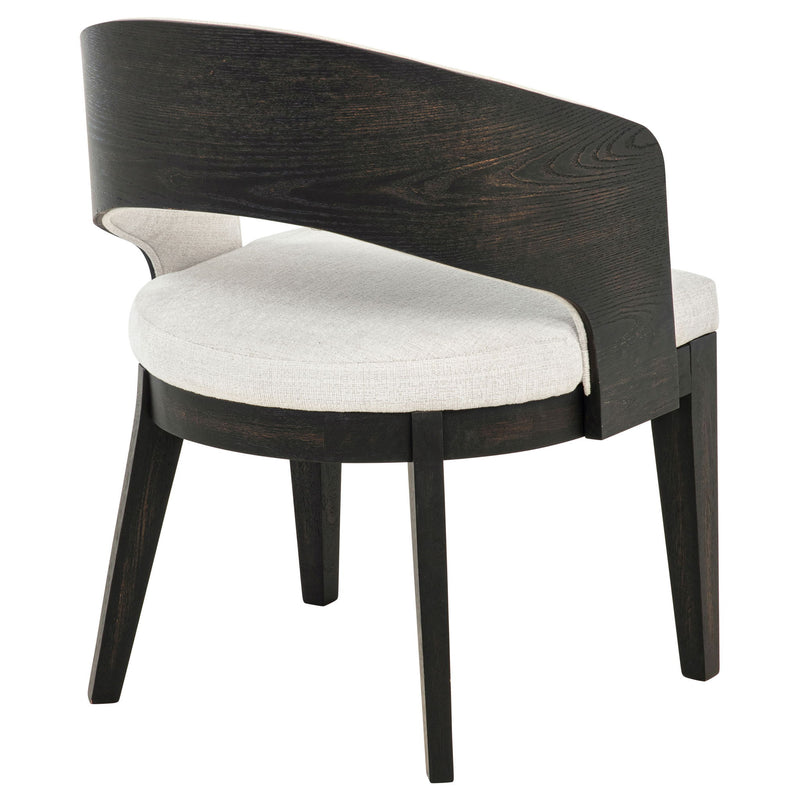Bangor - Upholstered Dining Arm Chair (Set of 2) - Black / Cream