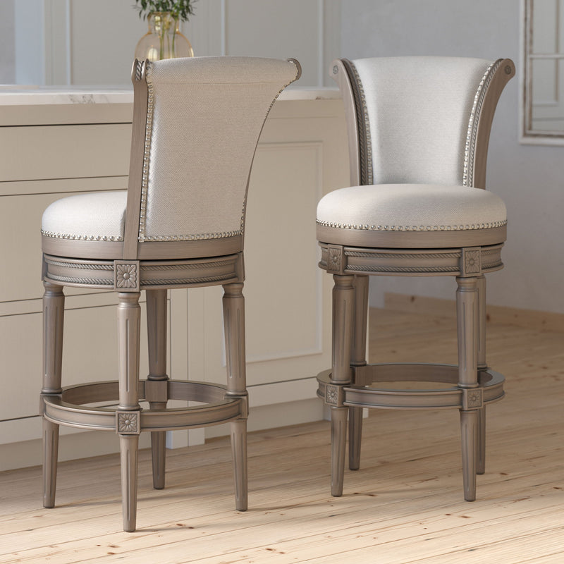 Swivel Barstool With High-Back