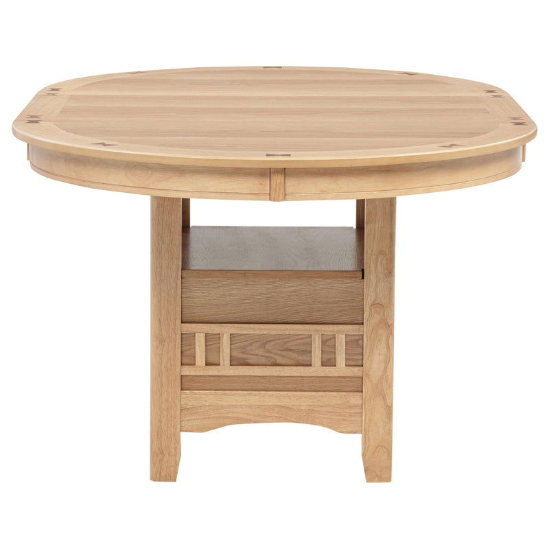 Lavon Oval 60-inch Wood Extension Leaf Dining Table Light Oak