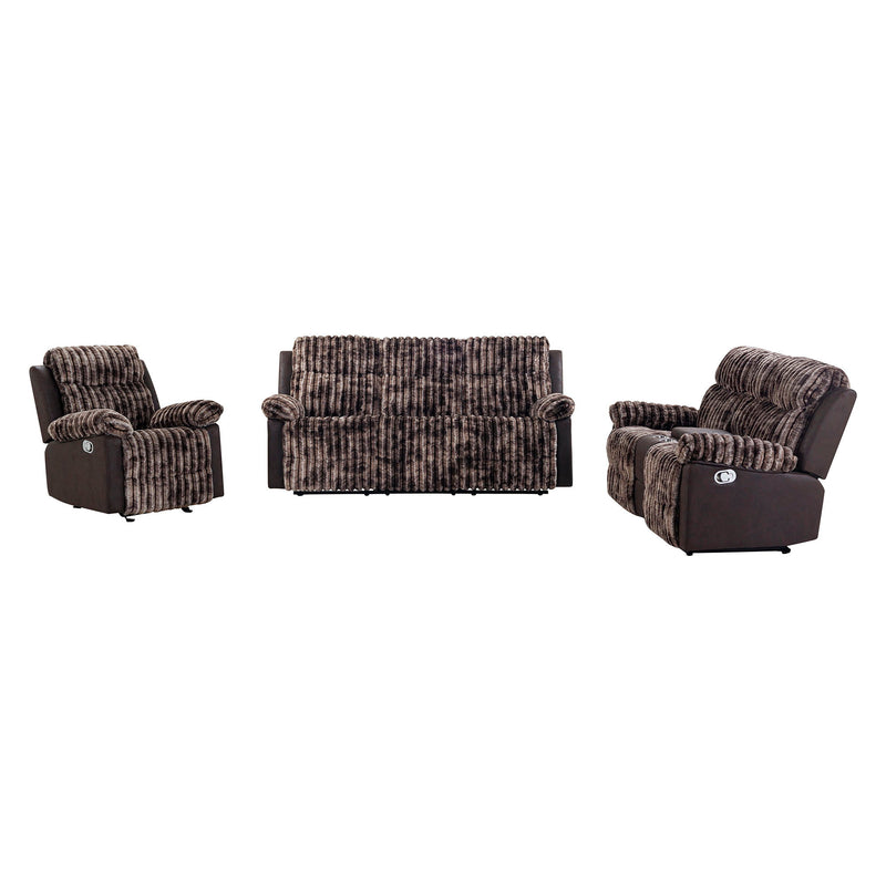 Bruni - Glider Recliner With Manual Recline And Rich Upholstery - Brown