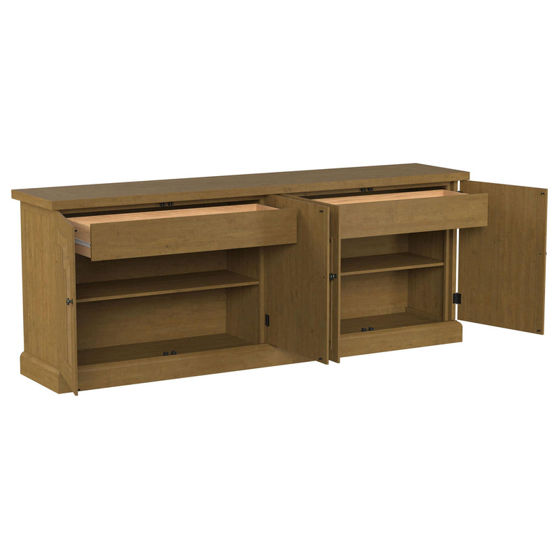Florence 4-door Dining Sideboard Buffet Cabinet Rustic Honey