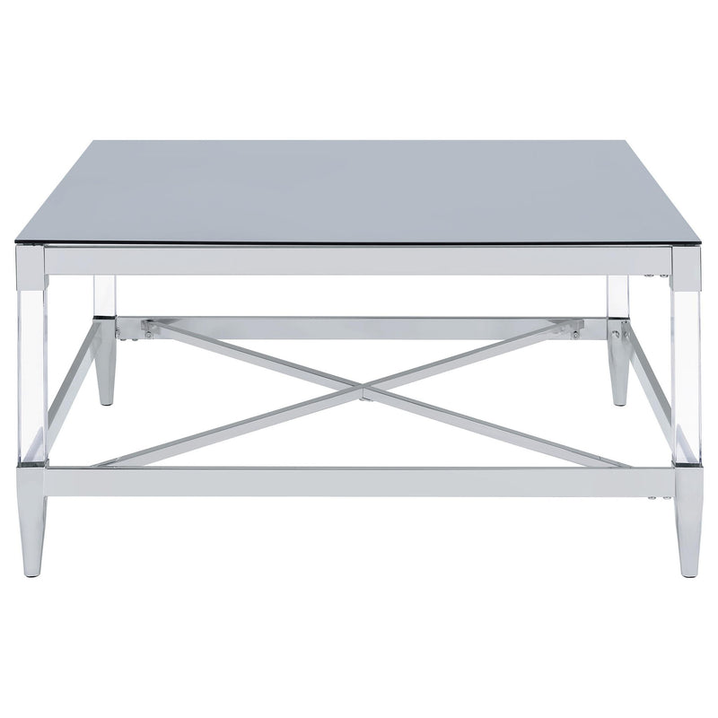 Lindley 2-piece Square Coffee and End Table Set Chrome