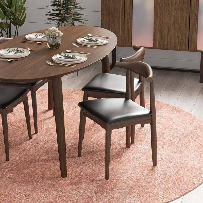Destiny - Dining Chairs (Set of 2) - Black / Dark Brown