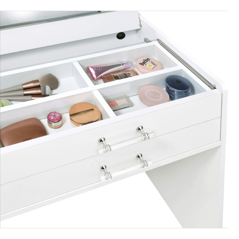 Ayuba - 3 Drawer Makeup Vanity Table With Mirror And Stool