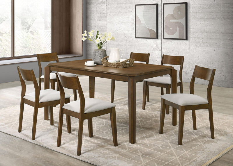Almonte Dining Chair Upholstered Seat Dark Brown (Set of 2)