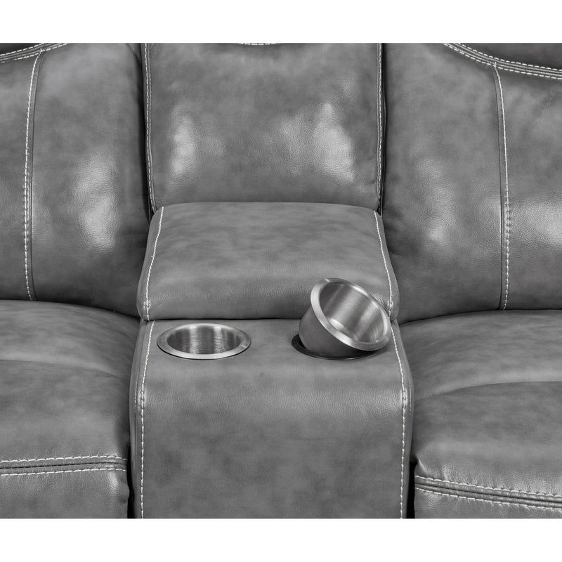 Carmen - Cool Motion Loveseat With Storage, With Reclining Function And Built In Storage - Gray