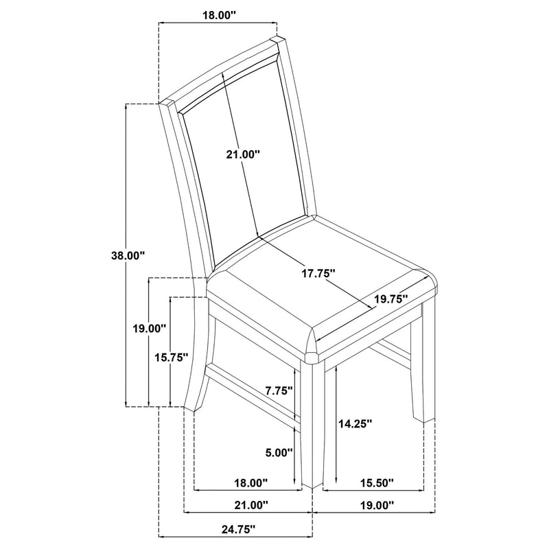 Bruner 7-piece 72-inch Rectangular Dining Set Natural Brown