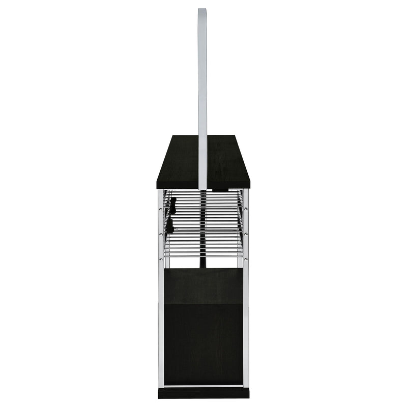 Risley 2-door Circular LED Wine Cabinet Dark Charcoal