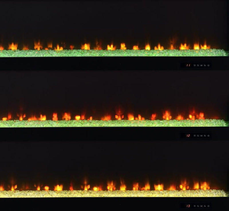 Carey - 79" TV Stand Fireplace Media Console - Dark Pine