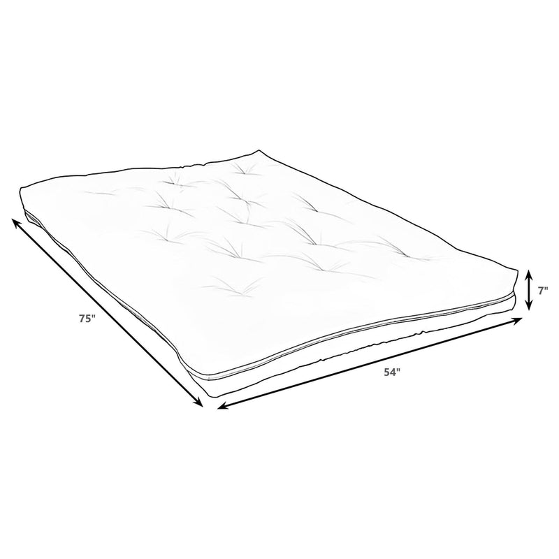 7-inch Deluxe Futon Pad Black