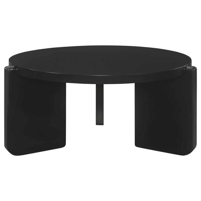 Cordova 3-piece Solid Wood Coffee and End Table Set Black