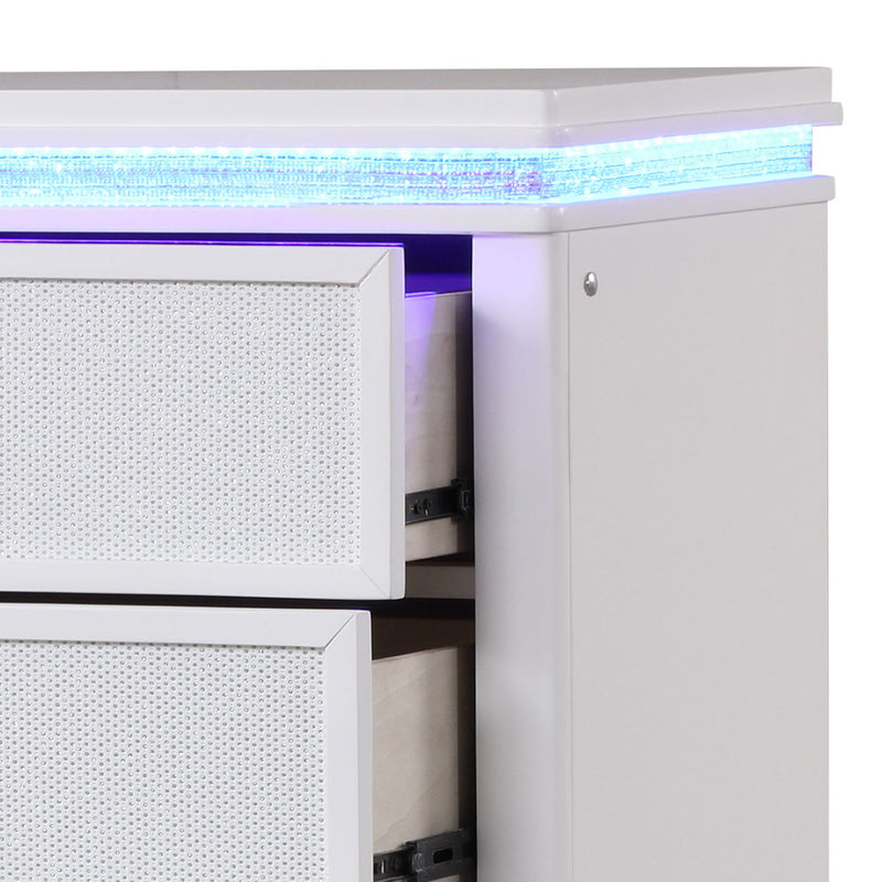 Opium - 5 Drawer Chest - White