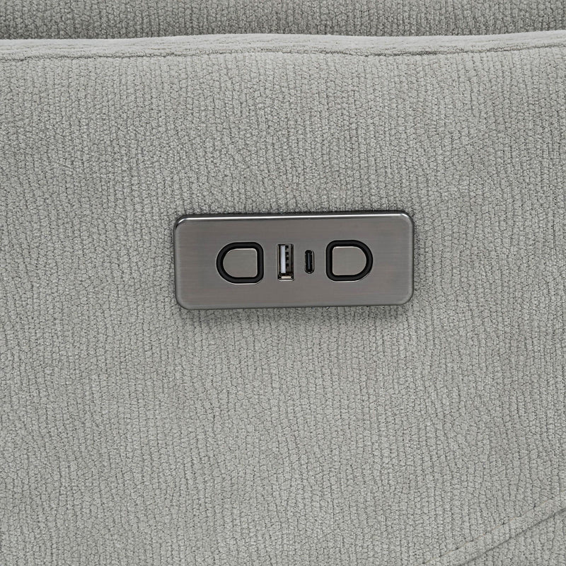 Adler Upholstered Power Swivel Glider Recliner Ivory