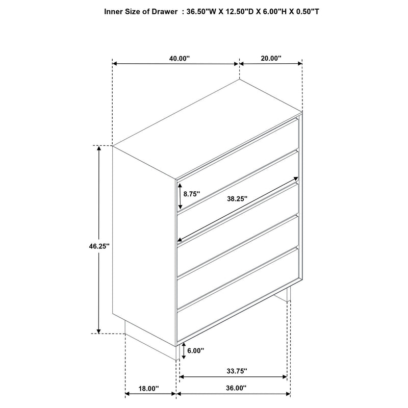 Hemlock - 4 Drawer Chest Of Drawers - Dark Brown