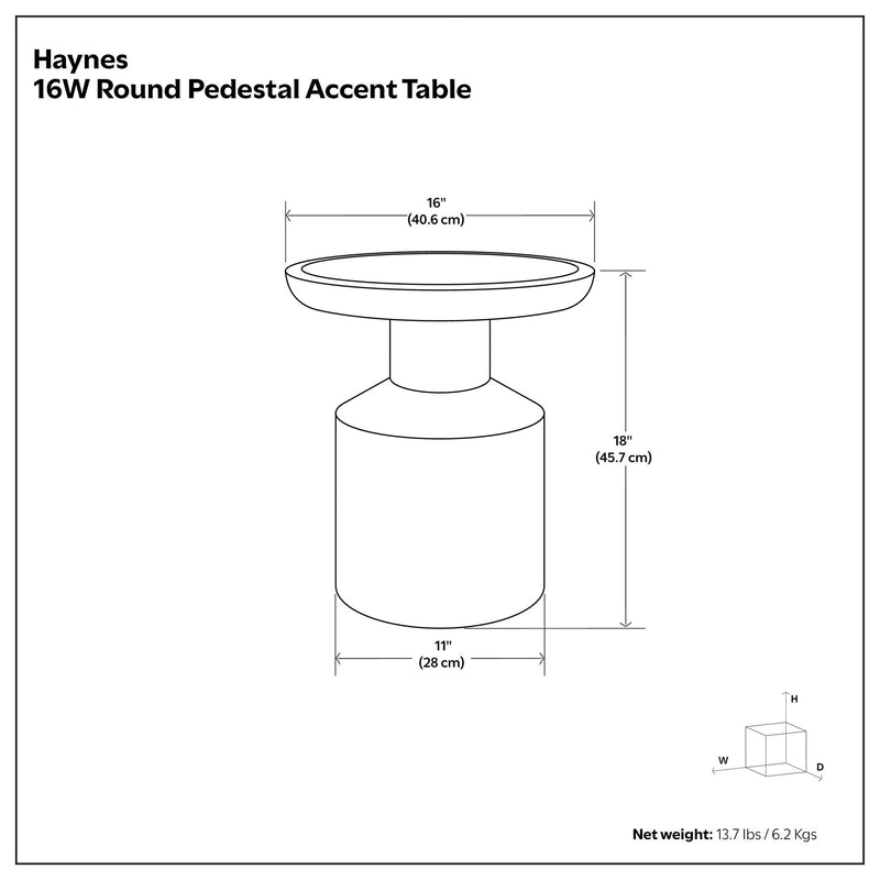 Haynes - Handcrafted Wooden Accent Table