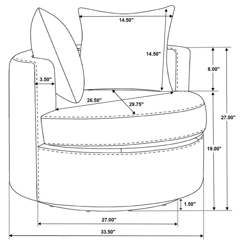 Debbie - Upholstered Swivel Accent Chair