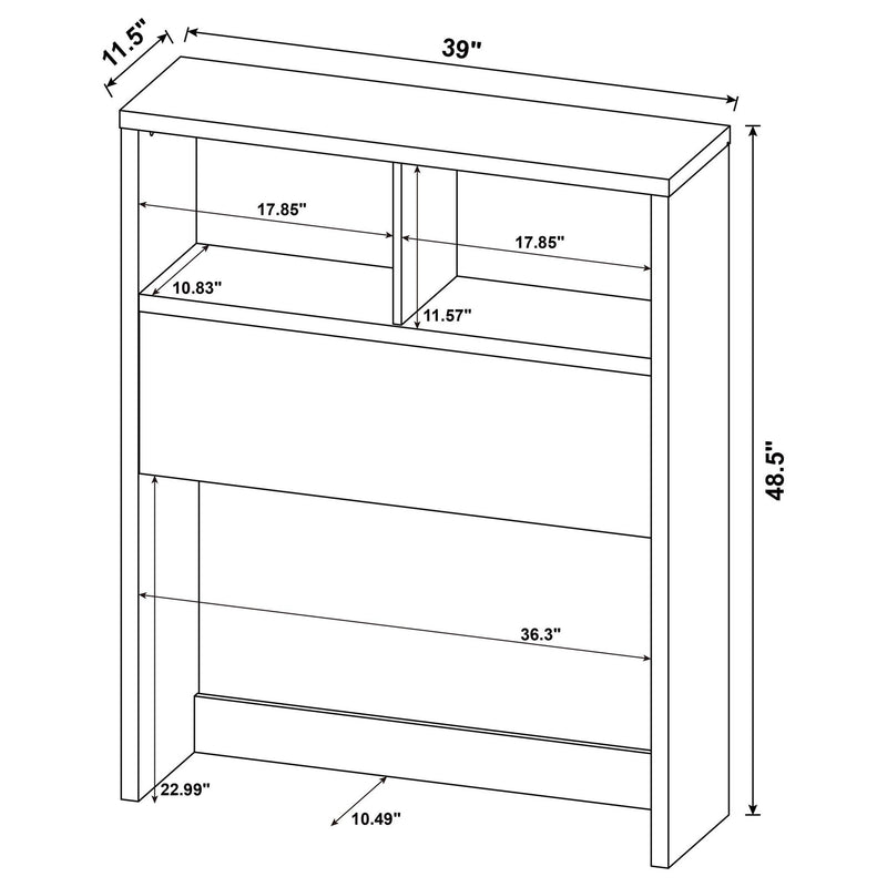 Westpark 3-piece Twin Bedroom Set Bookcase Headboard Pine