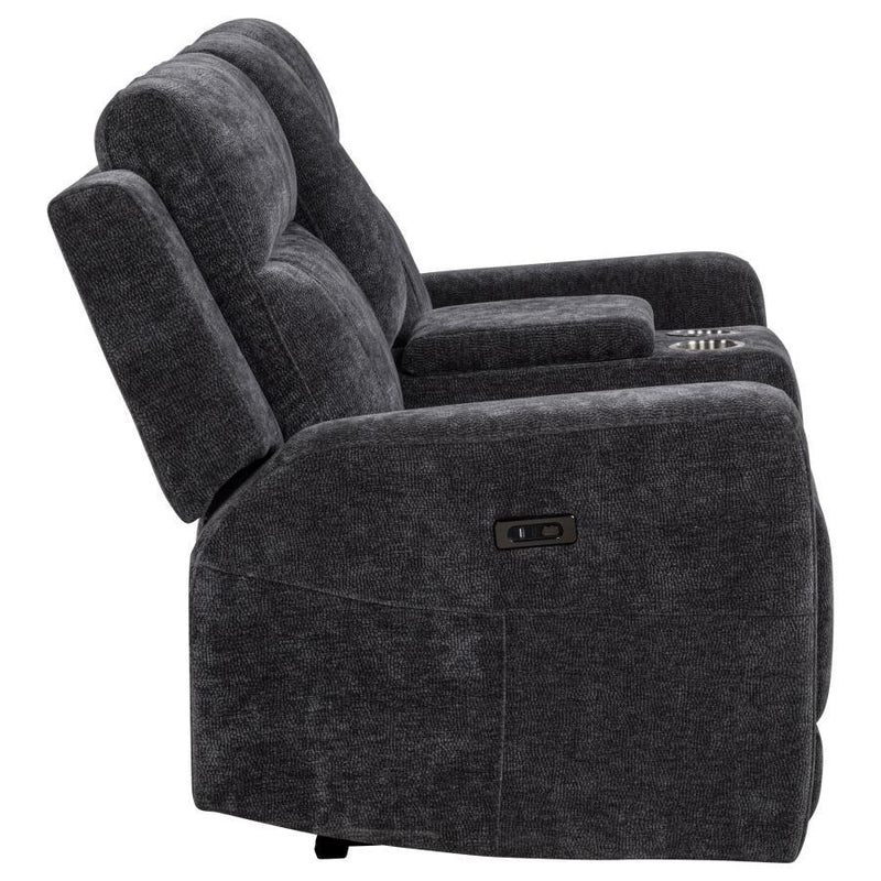 Kennett - Chenille Upholstered Power Reclining Loveseat