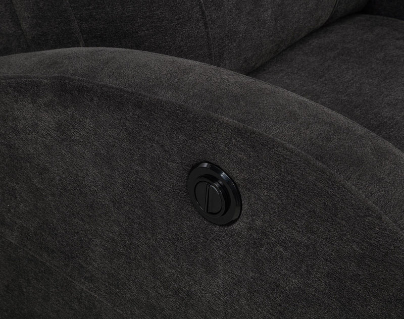 Grant Fabric Upholstered Power Recliner Chair Charcoal Grey