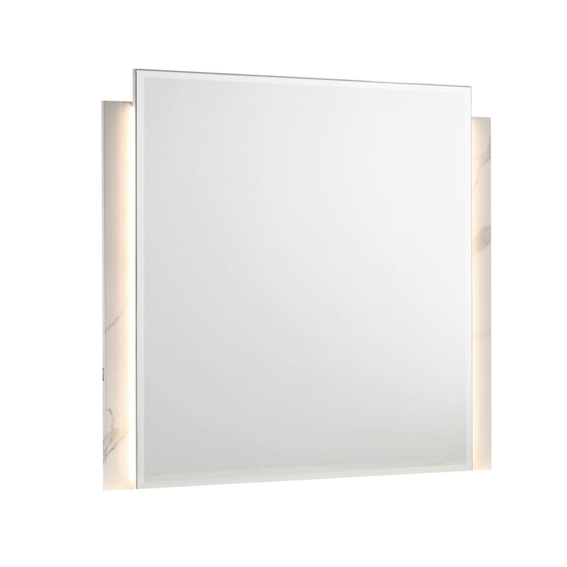 Altima - LED Dresser Mirror With Integrated Vertical Light Strips (Dresser Not Included) - Gray
