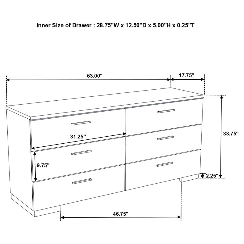 Dulcey - Bedroom Set With LED Lighting