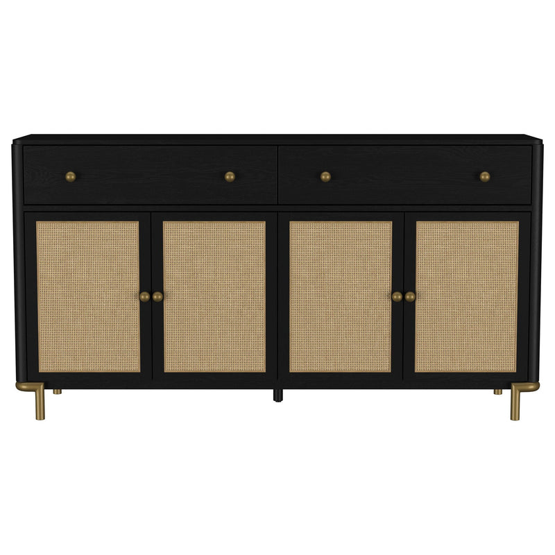 Arini 2-drawer Cane Door Dining Sideboard Server Black