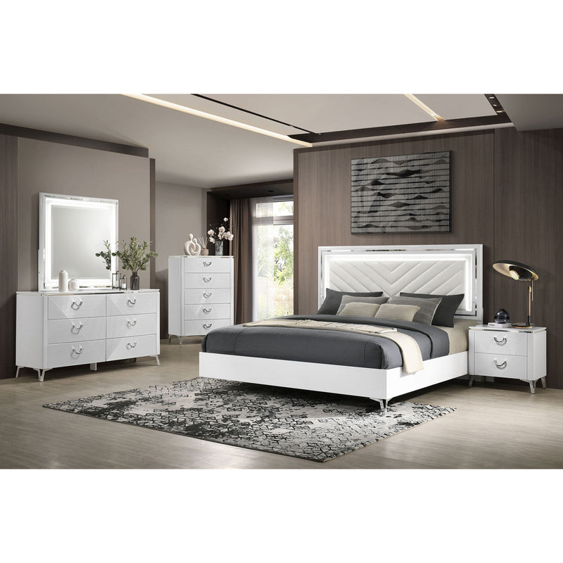 Buckley - 5 Drawer Chest - Gloss White