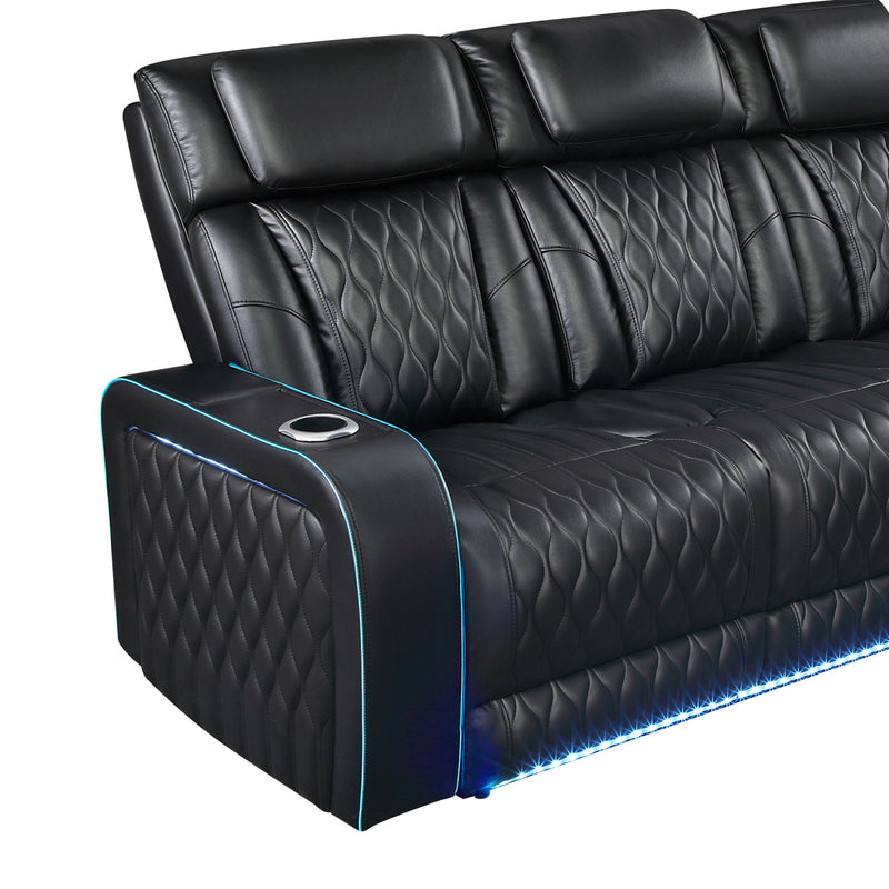 Electra - Power Reclining Set With Power Headrests, Massage And LED Lighting