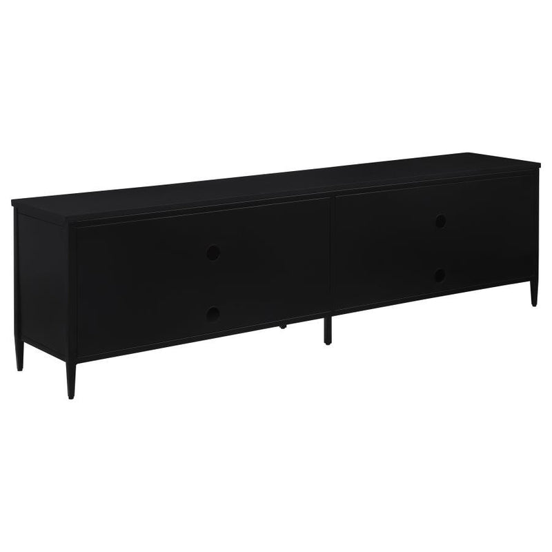 Amherst - 78" 4-Door Metal TV Stand Media Console - Black