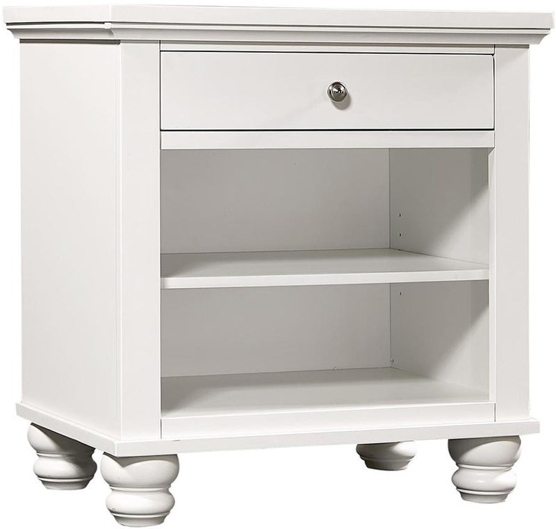 Cambridge White 1 Drawer Nightstand