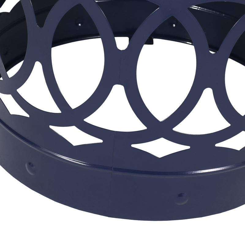 Outdoor Metal Large End Table, Modern Design