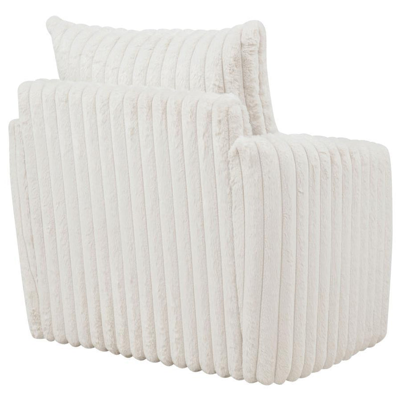 Sarco - Corduroy Upholstered Swivel Accent Arm Chair