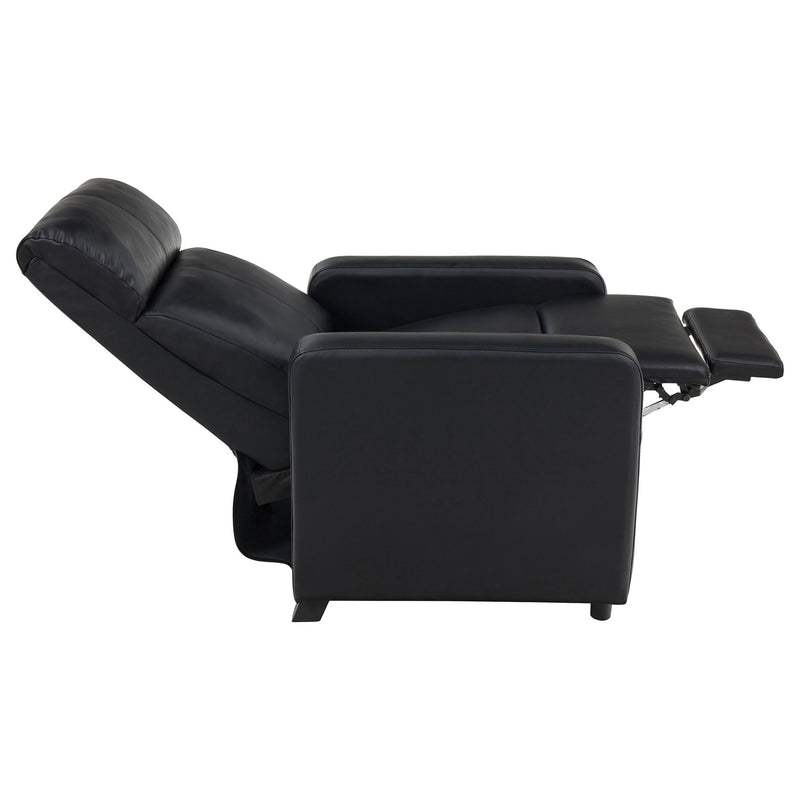 Warren - 4 Seater Home Theater With Wedge Console Recliners - Black