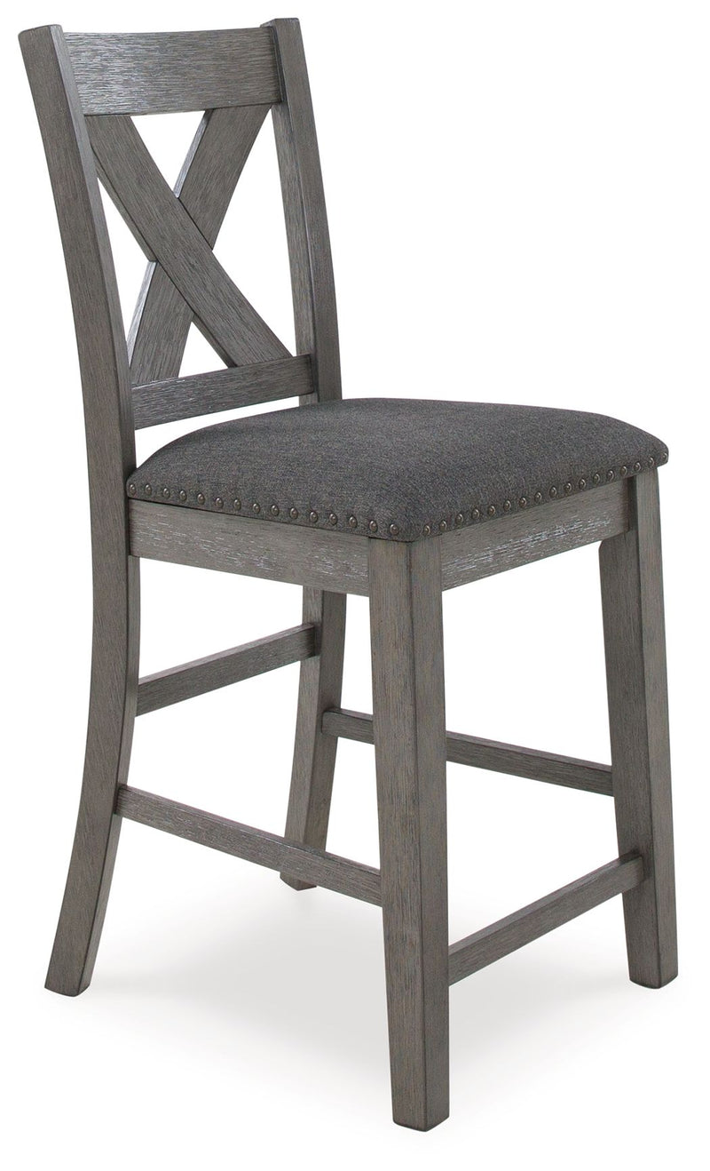 Caitbrook - Rect Drm Counter Table Set (Set of 7) - Gray