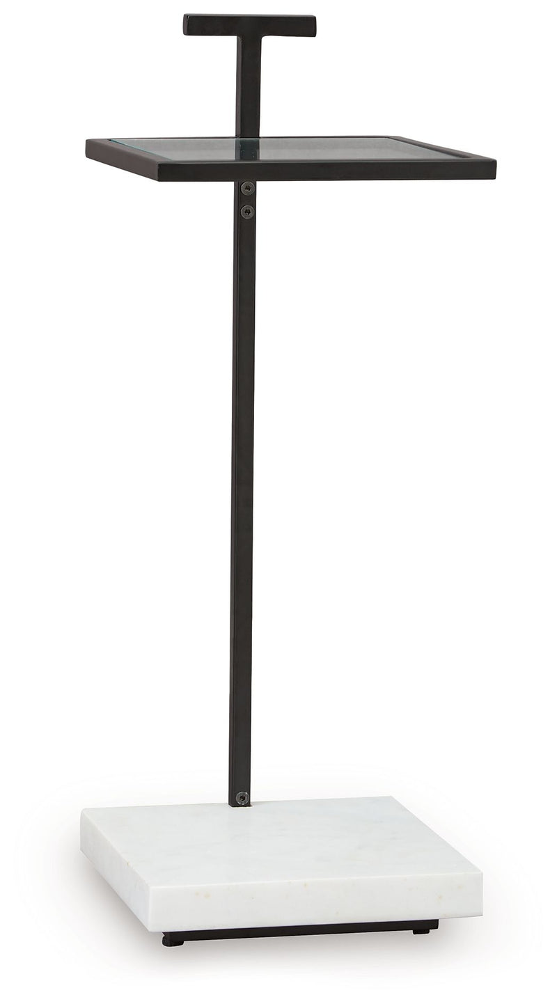 Mannill - Accent Table - Black / White