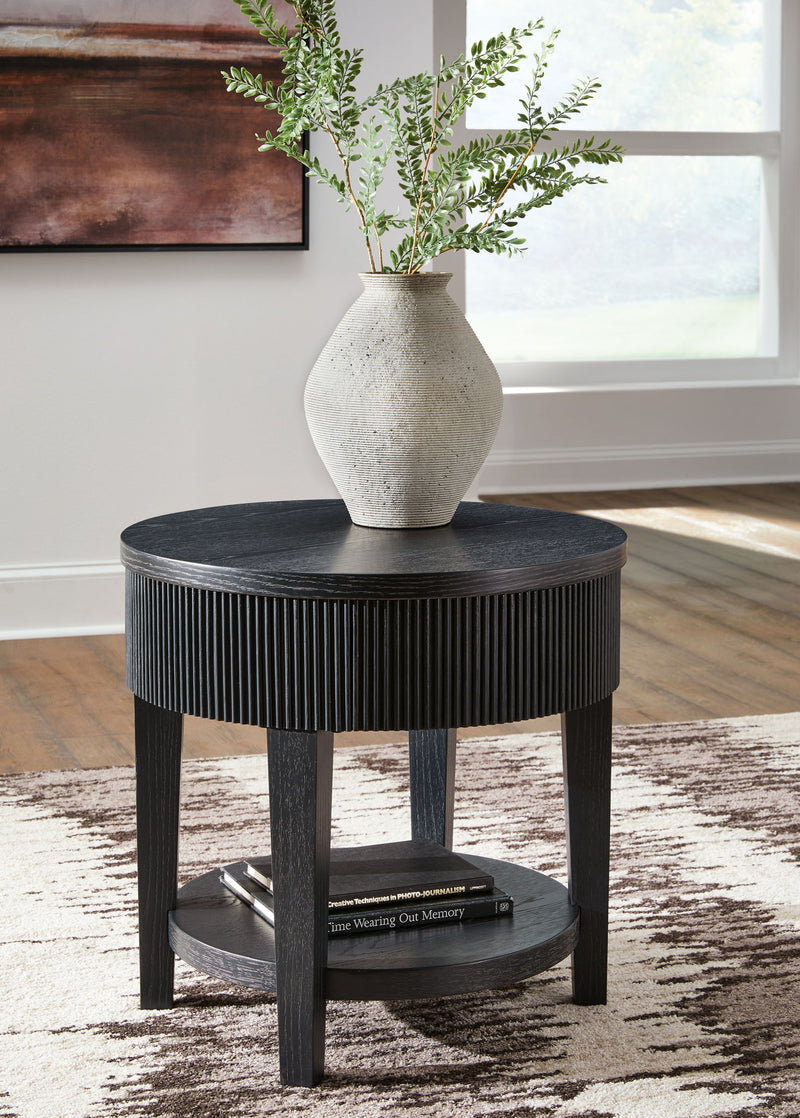 Marstream - Round End Table - Black