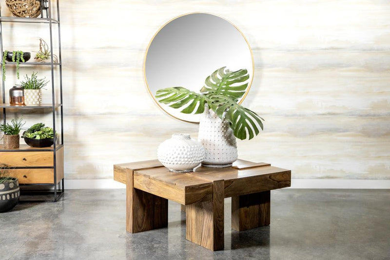 Samira Square Solid Wood Coffee Table Natural Sheesham