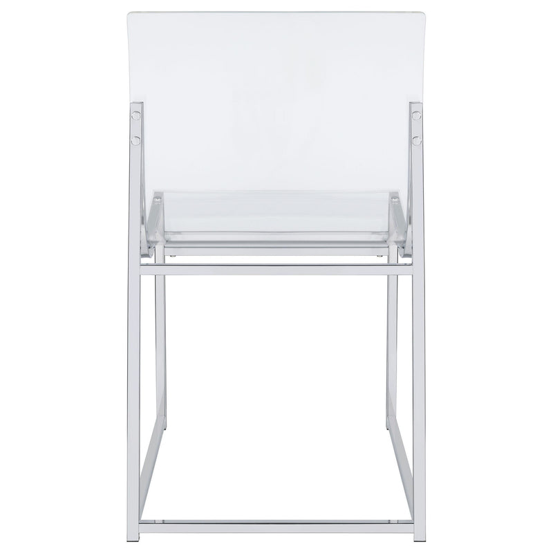 Adino Acrylic Dining Side Chair Chrome (Set of 2)