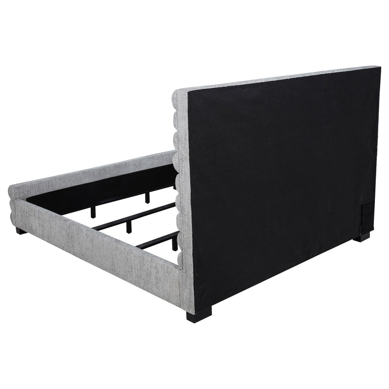 Patricia 58-inch Boucle Upholstered California King Bed Grey