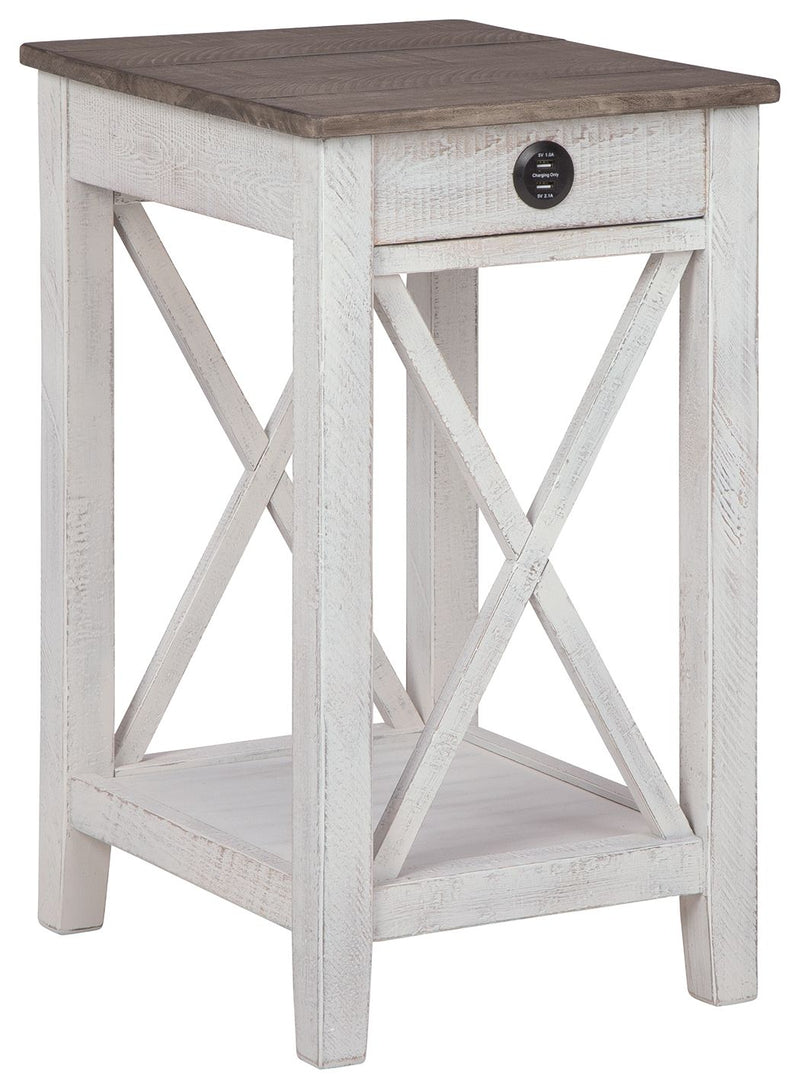 Adalane - Accent Table - White / Gray