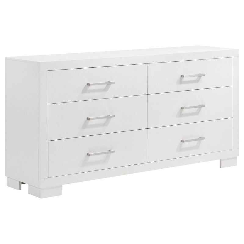 Jessica 5-piece Eastern King LED Bedroom Set Snow White
