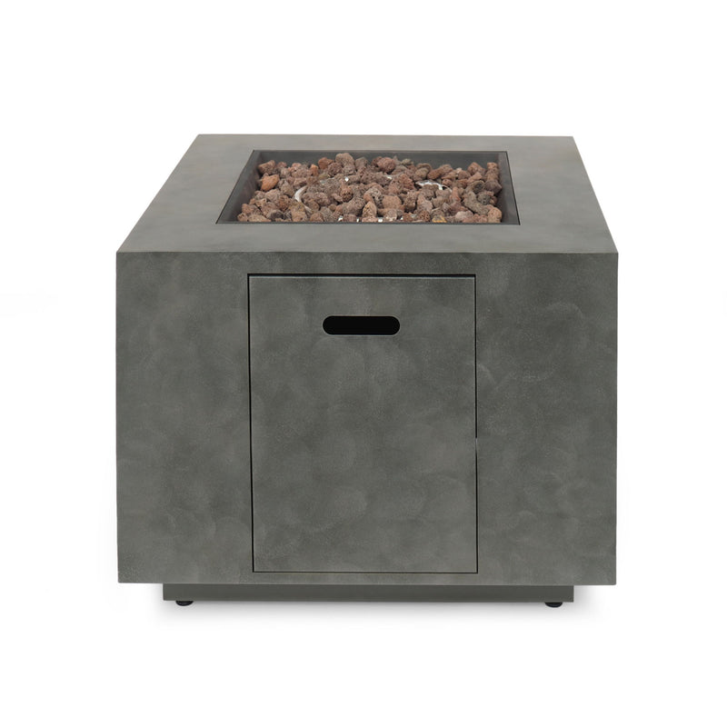 Outdoor Patio Gas Burning Fire Pit Table 50, 000 Btu, Square
