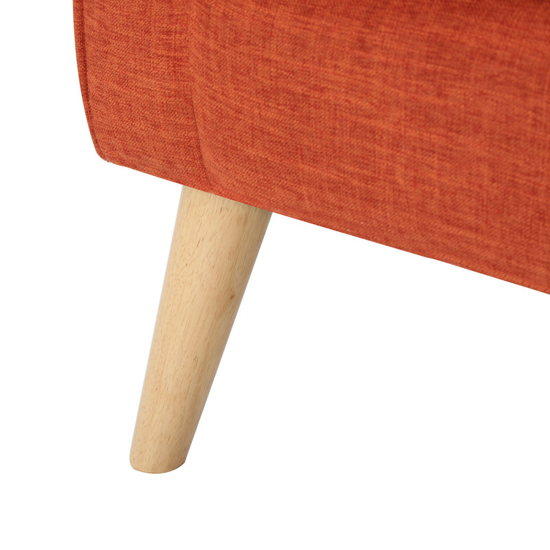 Classic Loveseat With Rolled Armrests And Button Tufting
